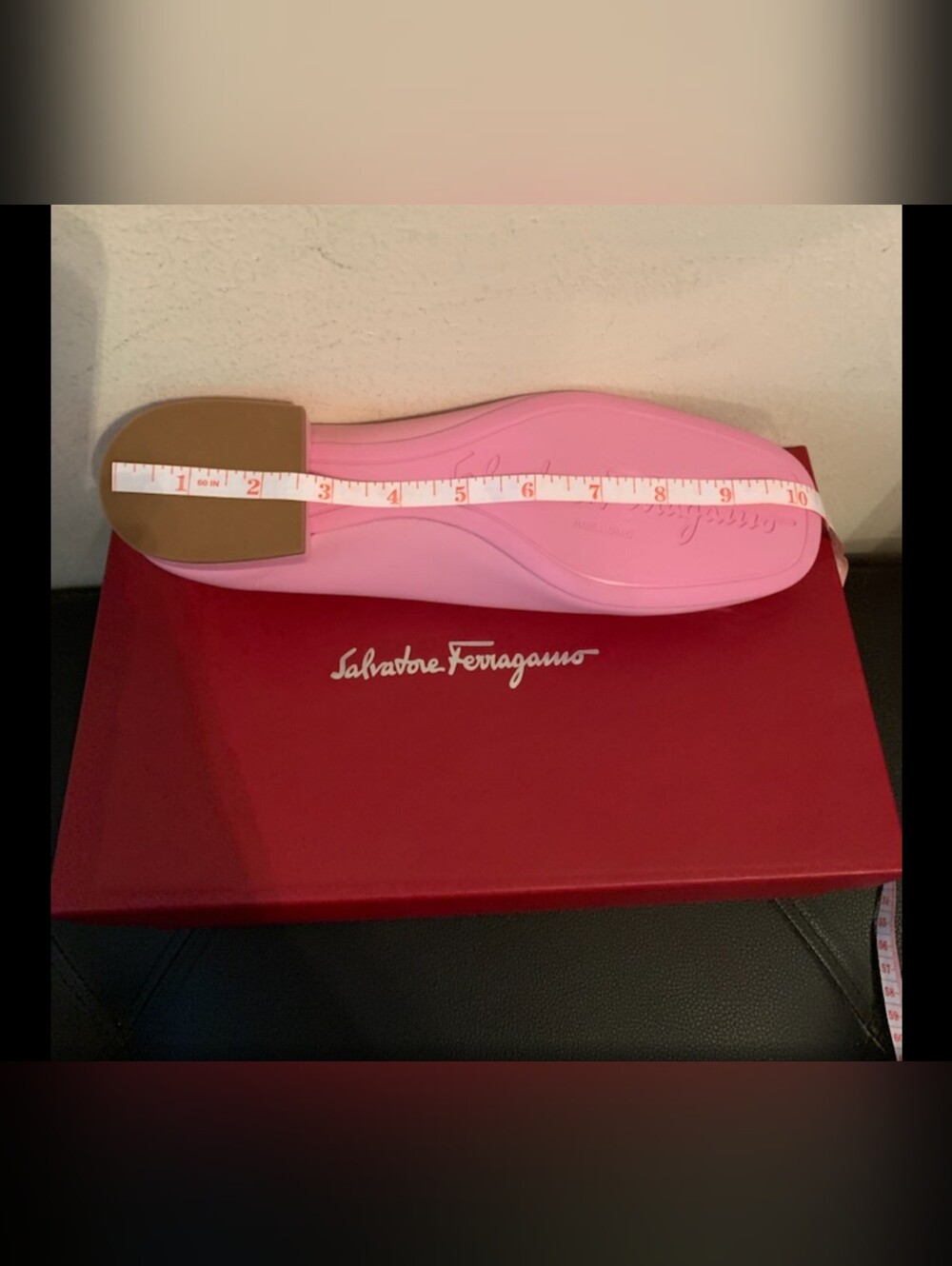 Salvatore Ferragamo Women Flamingo buckle leather ballerina flats Size 8.5C NWB - Picture 13 of 13
